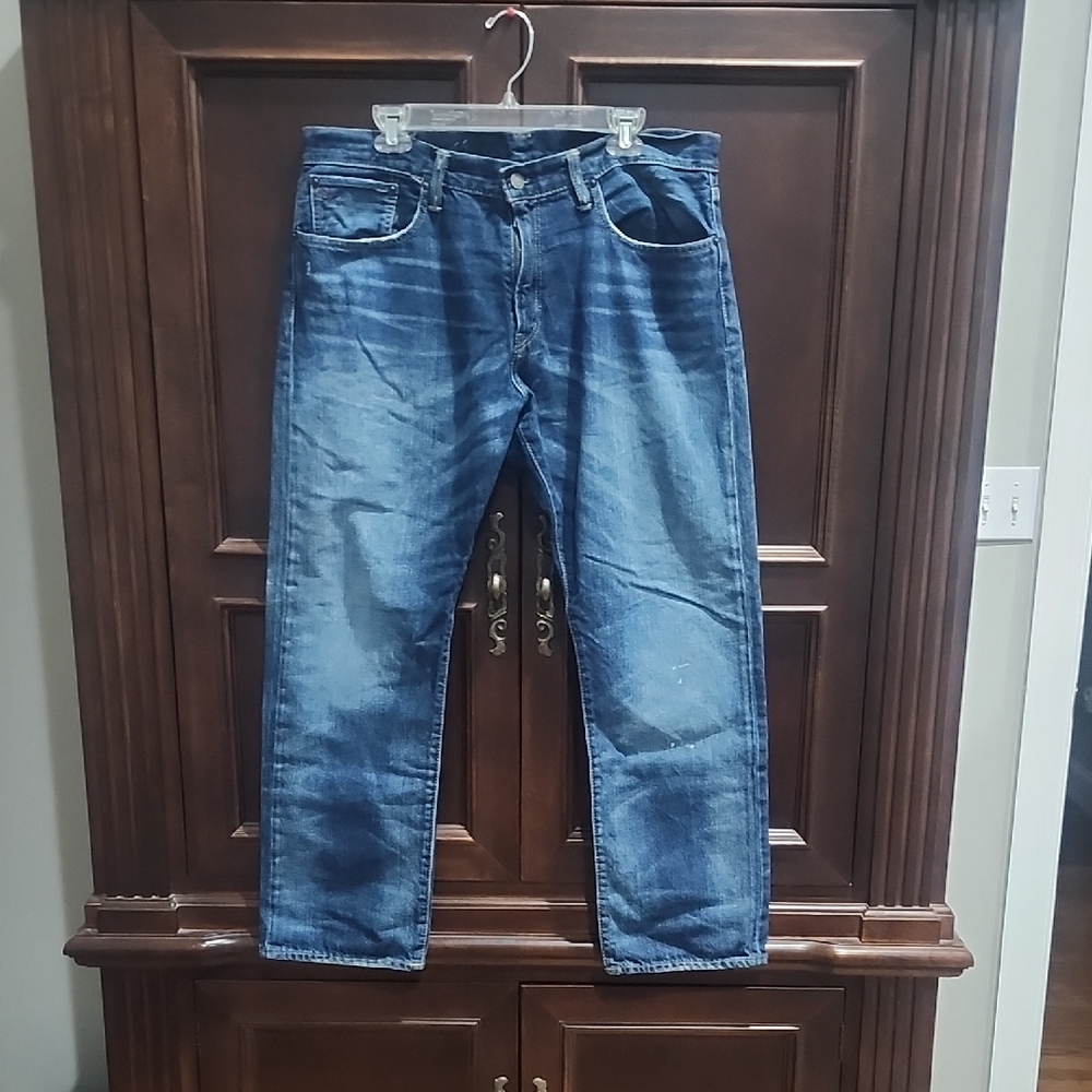 Ralph Lauren Men's Faded Blue Relaxed Jeans